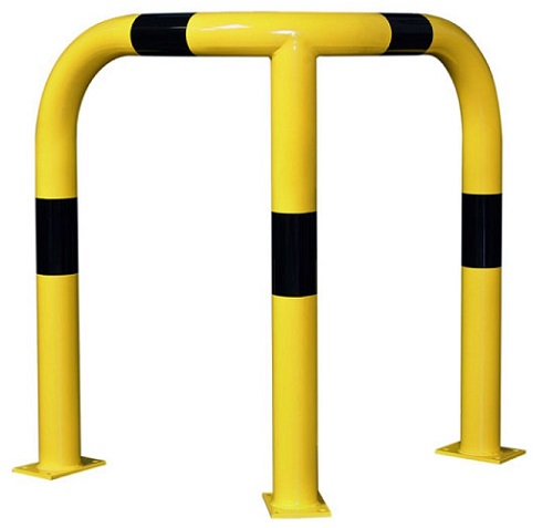 Törmäyssuoja kulmaan 600 mm korkea 76 / 600 x 600 mm kelta-musta - Liikenteen ohjaus - 64689 - 1