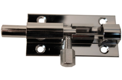 Työntösalpa 75 mm kromattu messinki - Ovitarvikkeet, lukot, ovikellot - 57889 - 1